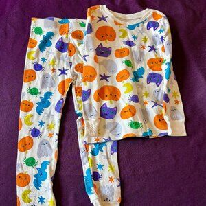 Old Navy Kids Halloween Pajama Set Size 5T Ghost Pumpkin Bat PJ Set